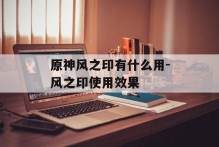 原神风之印有什么用-风之印使用效果