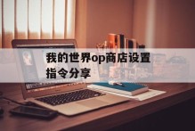 我的世界op商店设置指令分享