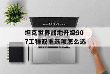 坦克世界战地升级907工程双重选项怎么选