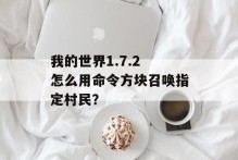 我的世界1.7.2 怎么用命令方块召唤指定村民？