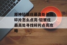 原神轻策庄最高处寻找碎片怎么点亮-轻策庄最高处寻找碎片点亮攻略