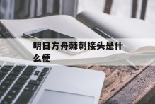 明日方舟棘刺接头是什么梗