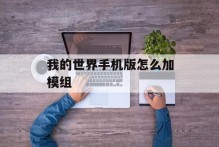 我的世界手机版怎么加模组
