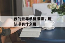 我的世界手机版里，魔法书有什么用