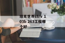 坦克世界strv 103b 263工程哪个好