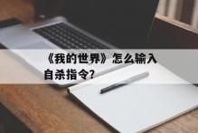 《我的世界》怎么输入自杀指令？