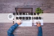 坦克世界1.9版本中，有哪些强势10级车？
