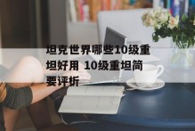 坦克世界哪些10级重坦好用 10级重坦简要评析