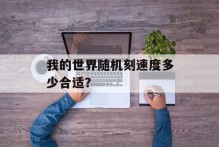 我的世界随机刻速度多少合适？
