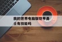 我的世界电脑版铠甲勇士有技能吗