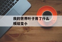 我的世界叶子用了什么模组变小