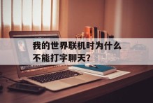 我的世界联机时为什么不能打字聊天？