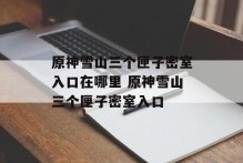 原神雪山三个匣子密室入口在哪里 原神雪山三个匣子密室入口