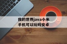 我的世界java小米手机可以玩吗安卓