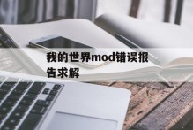 我的世界mod错误报告求解