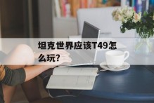 坦克世界应该T49怎么玩？