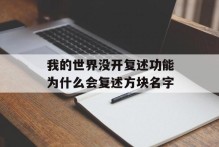 我的世界没开复述功能为什么会复述方块名字