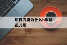 明日方舟为什么b服是孤儿服