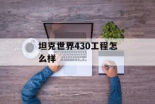 坦克世界430工程怎么样
