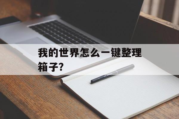 我的世界怎么一键整理箱子？