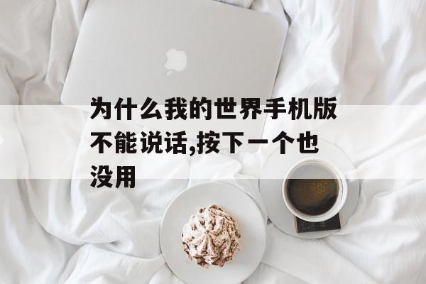 为什么我的世界手机版不能说话,按下一个也没用