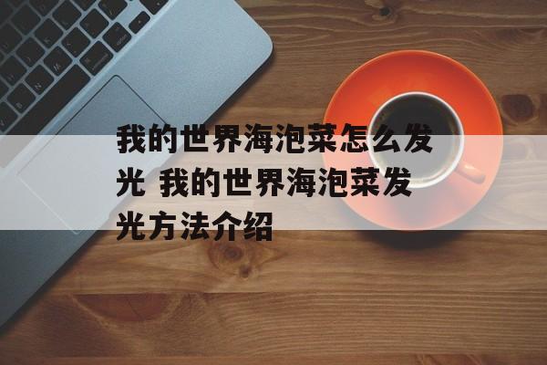 我的世界海泡菜怎么发光 我的世界海泡菜发光方法介绍